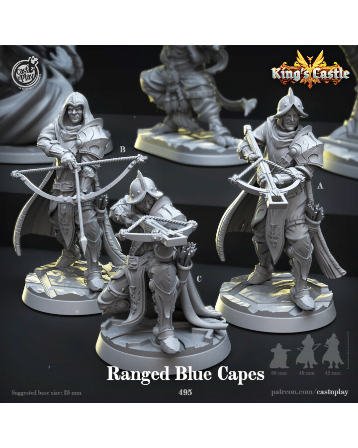 Ranged Blue Capes - King's Castle - Cast n' Play
